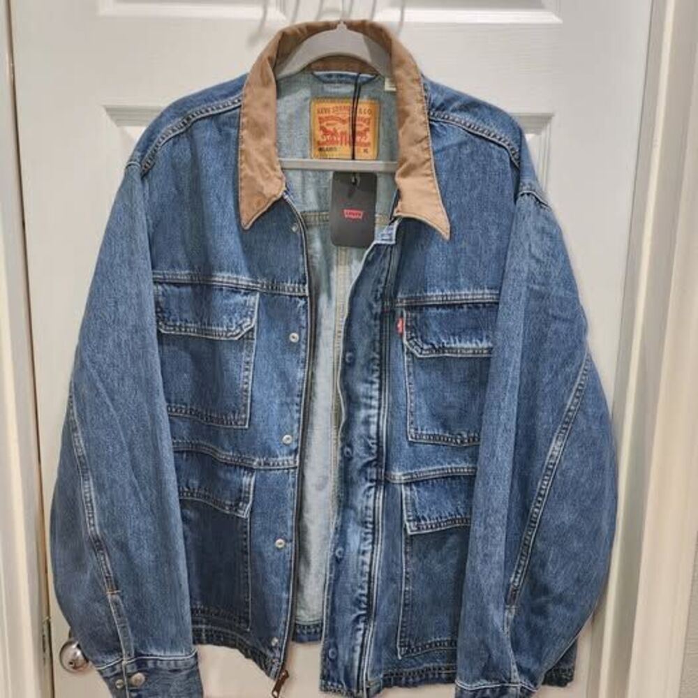 Levi's Relaxed Fit Denim Jacket with Corduroy Collar XL
